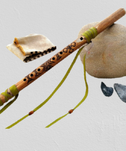 Flauto-Siyotanka-Grasshopper-Homemade-Nativo-Sciamanico-Pentagonale-Con-Custodia-353851776943-3