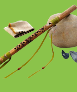 Flauto-Siyotanka-Grasshopper-Homemade-Nativo-Sciamanico-Pentagonale-Con-Custodia-353851776943-4