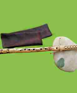 Flauto-Siyotanka-Serpente-Homemade-Nativo-Sciamanico-Pentagonale-Con-Custodia-3