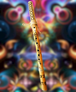 Flauto-Siyotanka-Serpente-Homemade-Nativo-Sciamanico-Pentagonale-Con-Custodia- -8