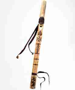 Flauto-Siyotanka-Vischio-Homemade-Nativo-Sciamanico-Pentagonale-Con-Custodia-7